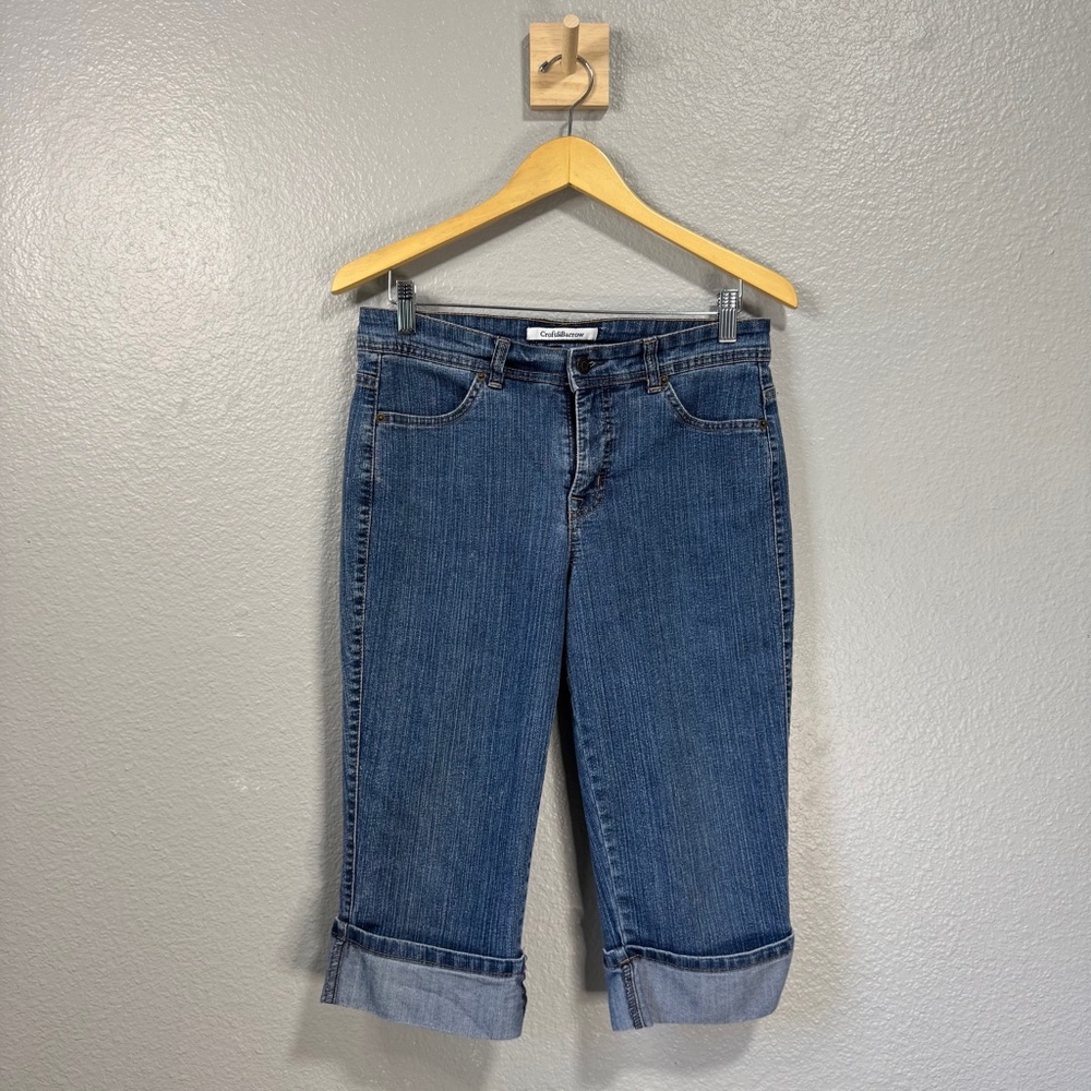 Croft & Barrow Denim Cuffed Capri Jeans Women’s Size 8 Natural Fit